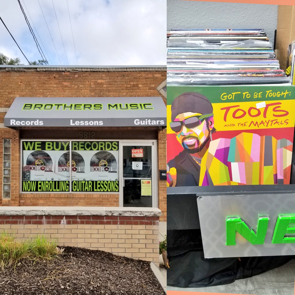 Joel311Bandit's tweet photo. Now you can't miss us! These last two weeks have been crazy but I wouldn't change it for anything. The new awning for @BrothersMusicKC has arrived. 5812 Johnson Drive, Mission KS. Finishing up my shift by remembering a legend we lost this past weekend #RIPToots #reggaemusiclegend https://t.co/BiWKdKCWDD