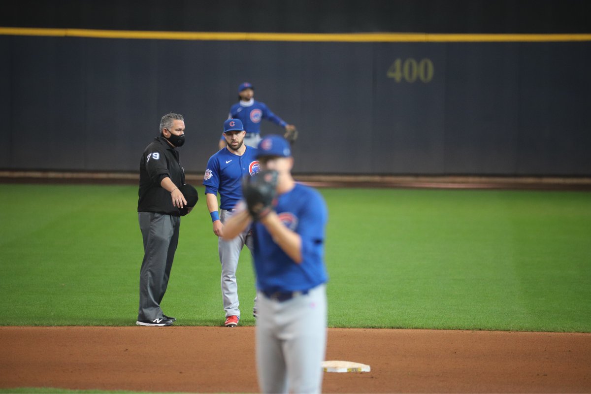 Cubs's tweet photo. “All I’m saying is you better have a DARN good reason for leaving your starter out there when you’re up 10 runs in the 9th.” https://t.co/cXRNBE9ZaC