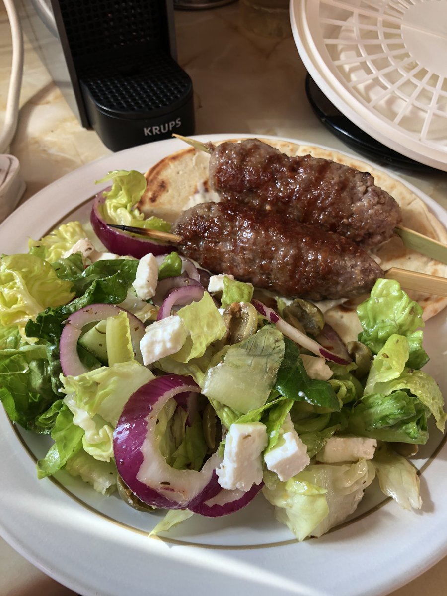 mikejstamper's tweet photo. @mattymatheson Lamb kebab with a green stuff on the side https://t.co/75O3jaGyKQ