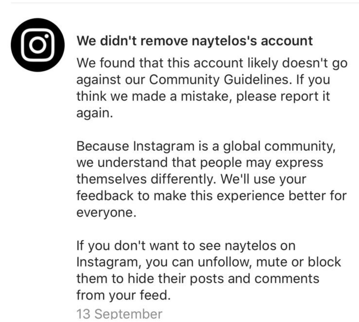 DjMaRco77's tweet photo. No entiendo como @instagram es ridículamente sensible y elimina post por mostrar un pezón o una nalga pero inexplicablemente hay cuentas como el usuario "Naytelos" matando perros y gatos.

De paso todas las cuentas que sigue se dedican a lo mismo.

Vamos a reportar masivamente. https://t.co/crE2n3Qd0R