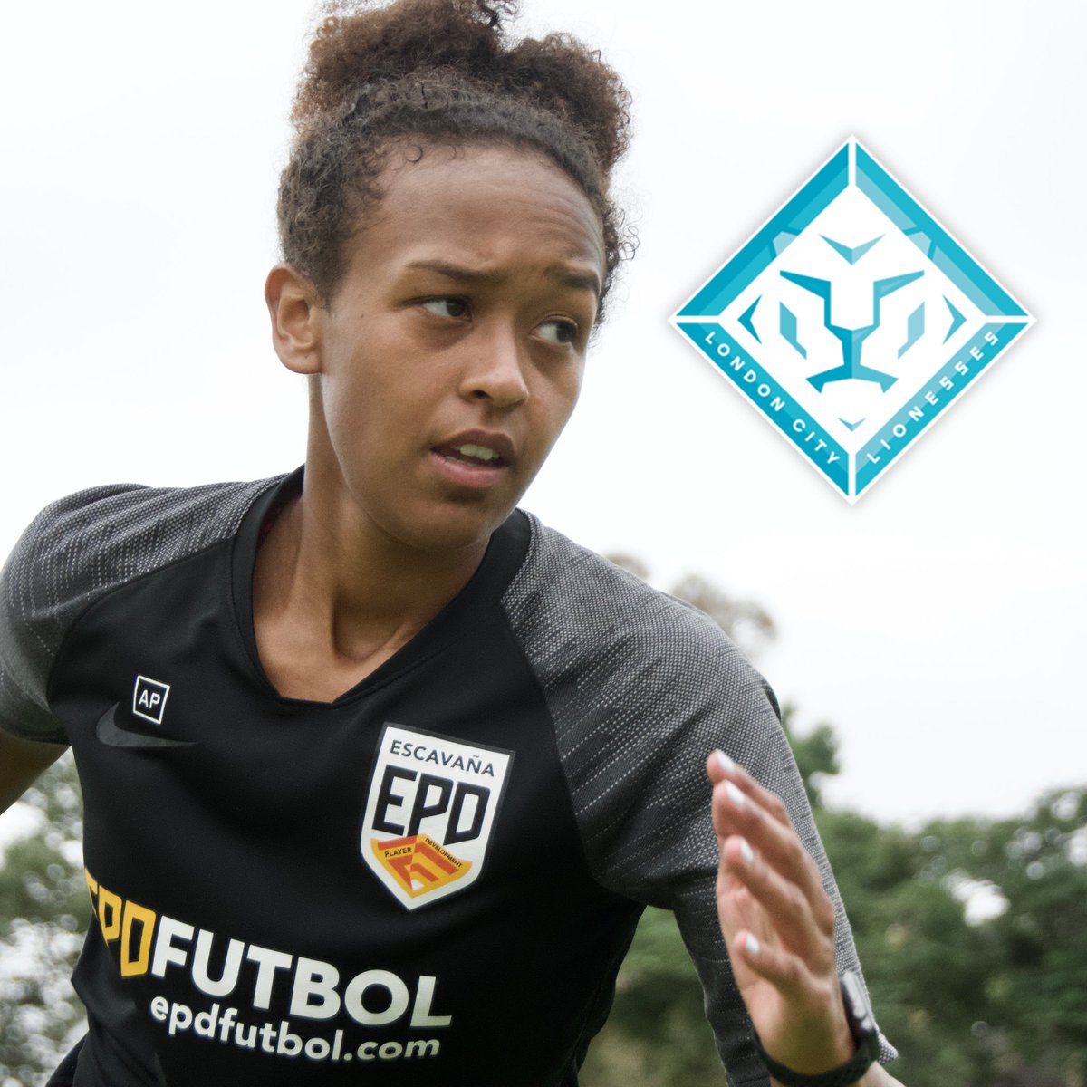 EPDfutbol's tweet photo. Congratulations to our very own @AtlantaPrimus on making her professional debut with @LC_Lionesses of the @FAWomensChamp League. 🏴󠁧󠁢󠁥󠁮󠁧󠁿
We are very proud of you, Atlanta! ⚽️ #thepride #epdfutbol #fawc #londoncitylionesses https://t.co/VNHVg5GJH3