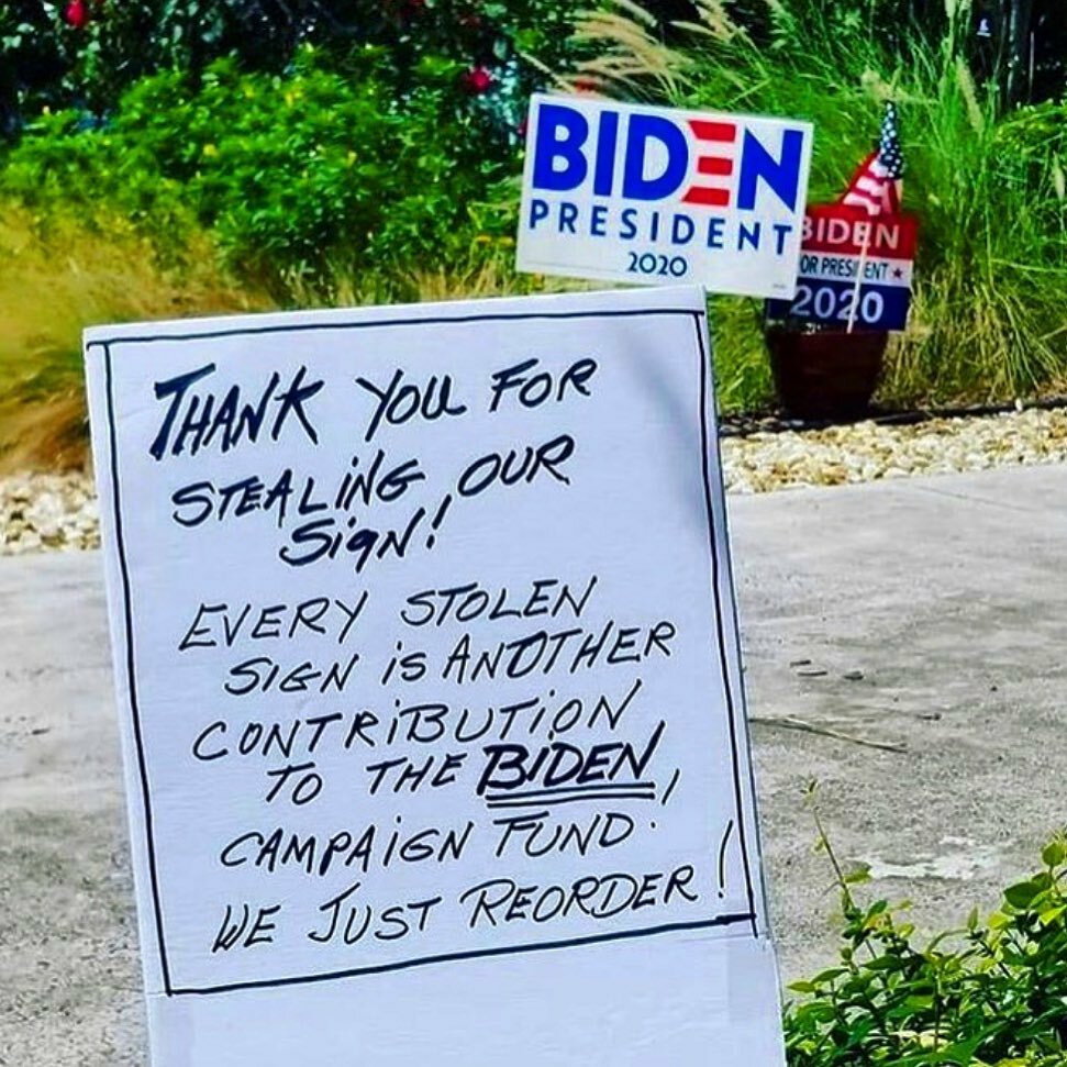SignsOfTheMarch's tweet photo. Life hack.
#biden2020 #anyfunctioningadult2020 #bidenharris2020 #joebiden #biden #bidenharris #voteblue2020 #voteblue #voteblue2020 #bidenforpresident #signsofthemarch #protestsigns #yardsigns https://t.co/qO7VSfFftd https://t.co/IaRNG4wsf6