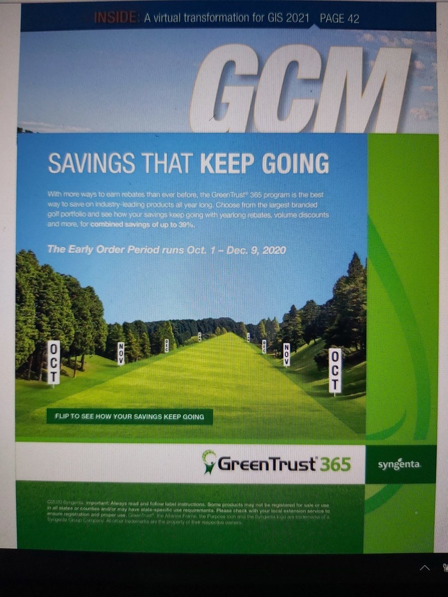 TURF COLORANTS. 
DO YOU WANT TO KNOW ABOUT THEM?...So check this out in the GCM magazine, September edition 2020. <a href="/TPITurfTalk/">Turfgrass Prod. Intl</a>, <a href="/AggieTurf/">AggieTurf</a>, <a href="/P_T_R_C/">PTRC</a>