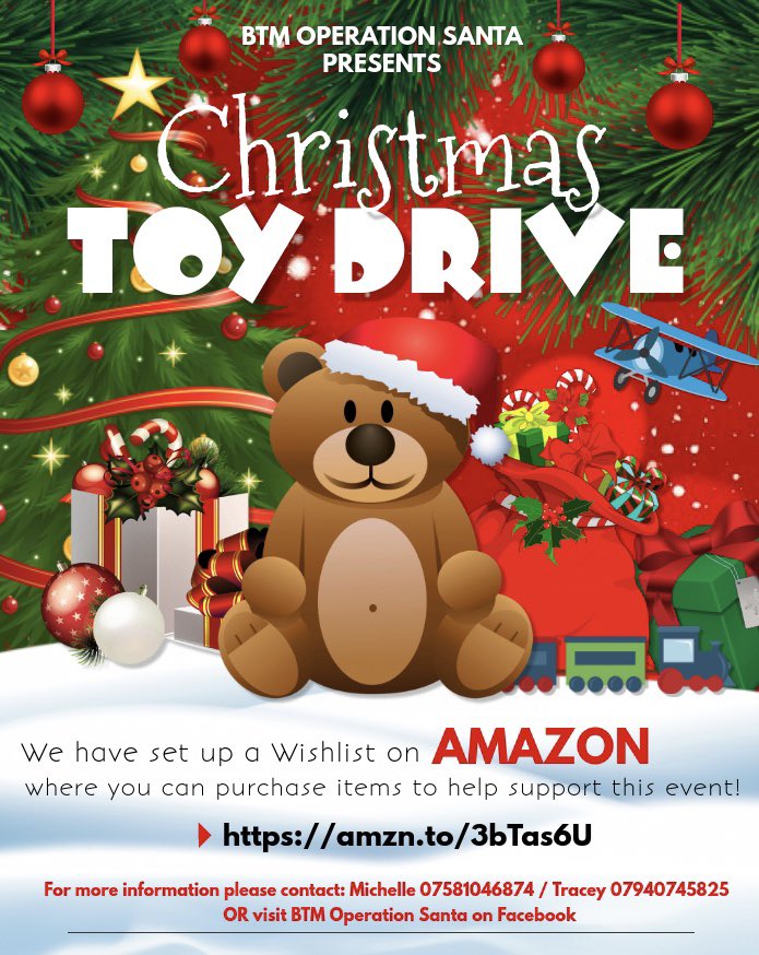 McConAmanda's tweet photo. 🎅BTM Operation Santa🎅

We have set up a Wishlist on #Amazon where you can purchase items to help support this event. Please click on the following link for more information https://t.co/nHgbdnyccB 

Thank you 🥰

#Christmas #ToyDrive #Community #BTMarea @Michell23135767 https://t.co/oRbOMGvsiS