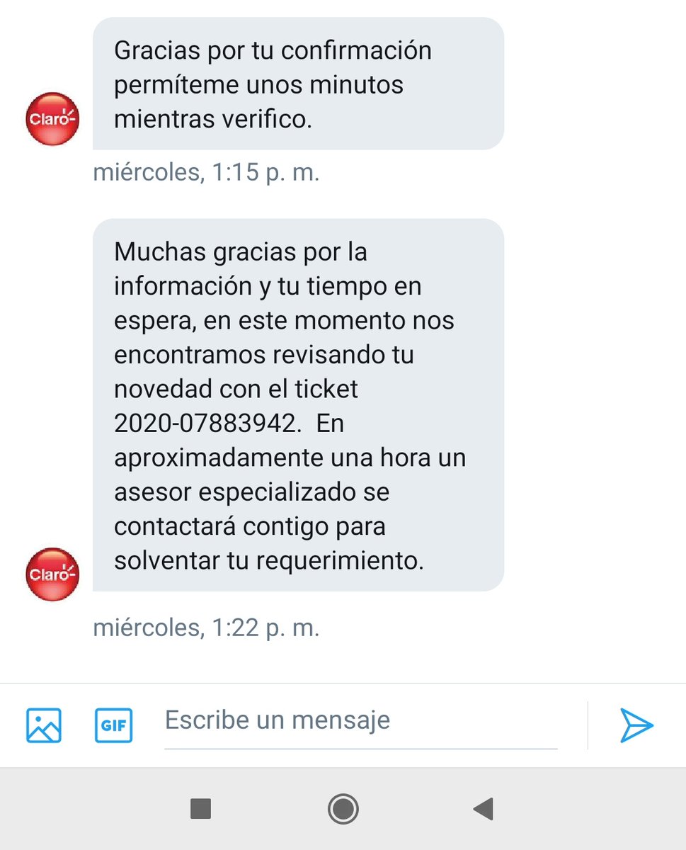 stefamagy's tweet photo. Según @ClaroEcua  en 1 hora solventaria mi reclamo, (como lo dice la imagen) han pasado 4 días y aún sigue activo el plan q anule el 24 de agosto hace 21 días @Arcotel_ec @DefensoriaCol @Lenin @caanmichelena  hagan algo!!! Estamos en Tierra de nadie https://t.co/oG1UfBAnXL