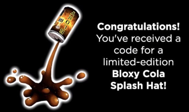 Itz Abstract On Twitter Bloxy Cola Hat Giveaway Steps To Enter Like This Post Retweet This Post Tag A Friend For 2x Luck Good Luck To The Winners Robloxgiveaway Robloxcode Roblox - bloxy cola hat roblox