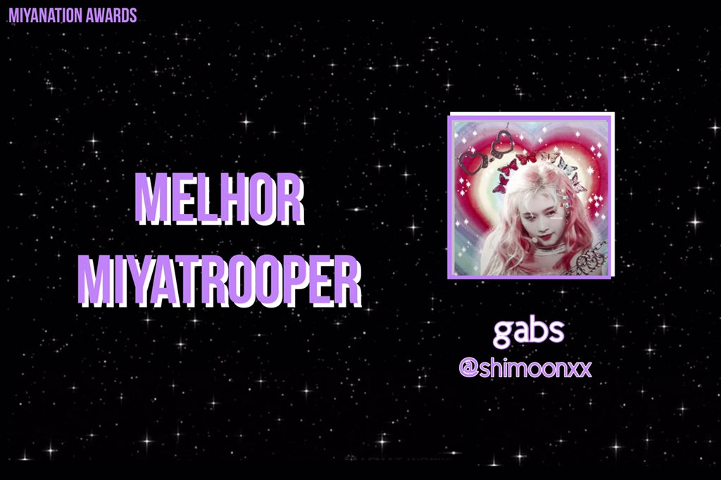 miyasduck's tweet photo. Ela só gosta de gente aclamada e talentosa e por ser fã apenas de lendas a nossa querida @shimoonxx recebe o prêmio de melhor miyatrooper

#MIYAWARDS https://t.co/YFZmRJPxRJ