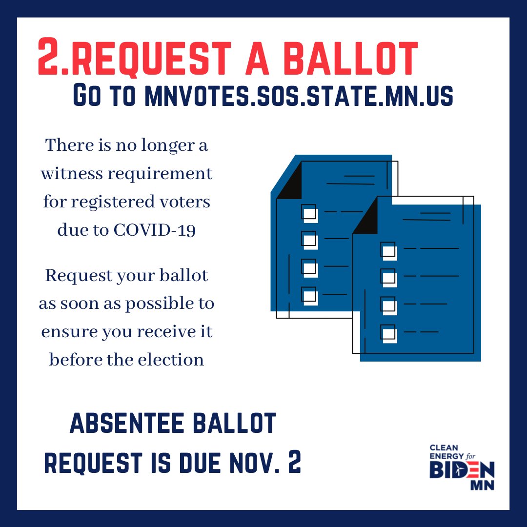 MNCE4B's tweet photo. Voting guide for #mn !! #GetOutTheVote
Share with everyone you know who will be voting through mail this election 
#BidenHarris2020 #2020Election https://t.co/GazdgTPOY1