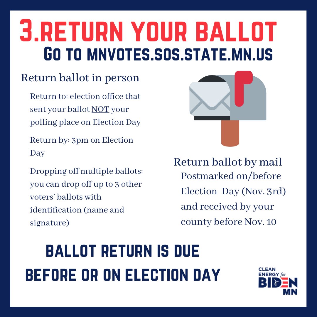 MNCE4B's tweet photo. Voting guide for #mn !! #GetOutTheVote
Share with everyone you know who will be voting through mail this election 
#BidenHarris2020 #2020Election https://t.co/GazdgTPOY1
