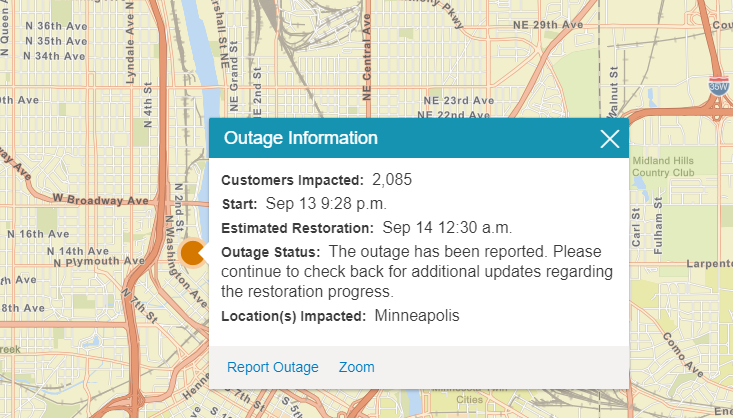 Crimewatchmpls On Twitter North Mpls Experiencing A Large Power Outage Right Now