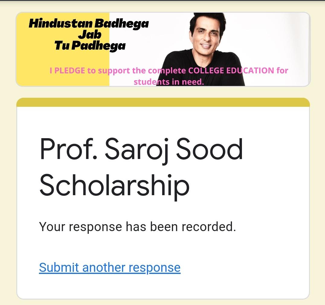 ChejarlaDurga's tweet photo. @SonuSood sir , I am genuinely &amp; Honestly Completed form filling for saroj sood Scholarship. Now all Its depend Upon @SonuSood sir !
Thank you Very much Sir 🙏🙏🙏 https://t.co/afrRkPeMn1