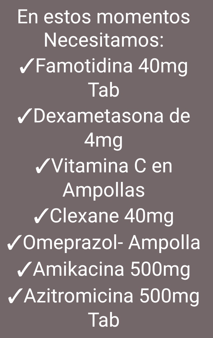 javijose43's tweet photo. Para Nery y Yuleima de Velasquez se necesitan los siguientes medicamentos información  0412-1043036 Dios les bendiga! @somosnoticiacol @comunidadenline @Ciudad_Ojeda @julioenradiotv https://t.co/m2NbTunwDk