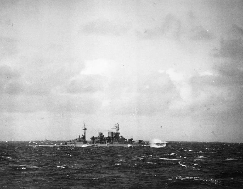 Left behind at Scapa Flow were the battlecruiser HMS Repulse & aircraft carrier HMS Furious to guard against threats to Iceland or any German heavy ships trying to break out through any of the northern passages into the Atlantic