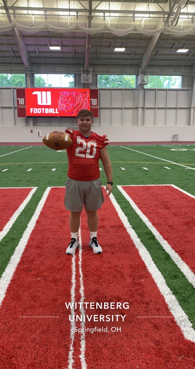 BlakeKelley21's tweet photo. Great visit today at Wittenberg University. Thank you so much @Coach_Wilsonn, @CoachFlo12, @CoachFincham, and @WittFootball!
@1NMahon https://t.co/hpPaN4FiCt
