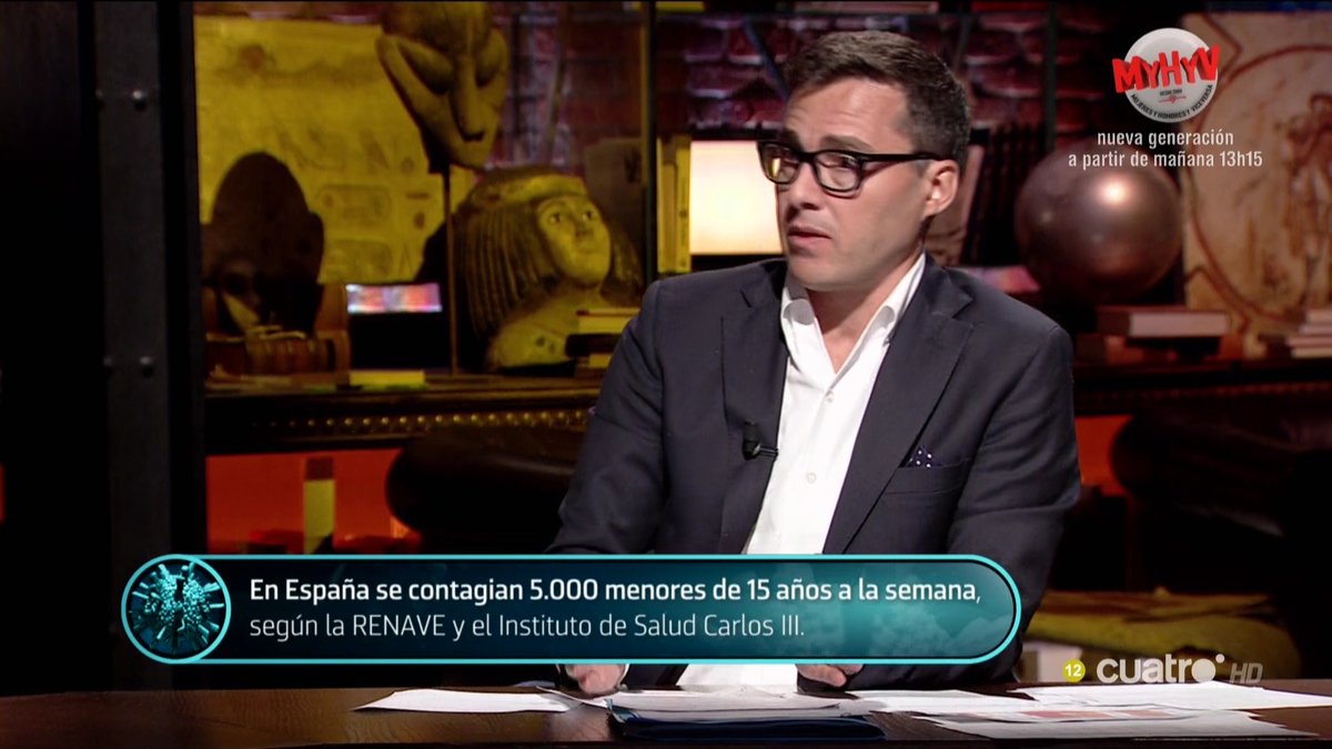 navedelmisterio's tweet photo. En España se contagian 5.000 menores de 15 años a la semana, según la RENAVE y el Instituto de Salud Carlos III #CuartoMilenio https://t.co/48l0LPKk34