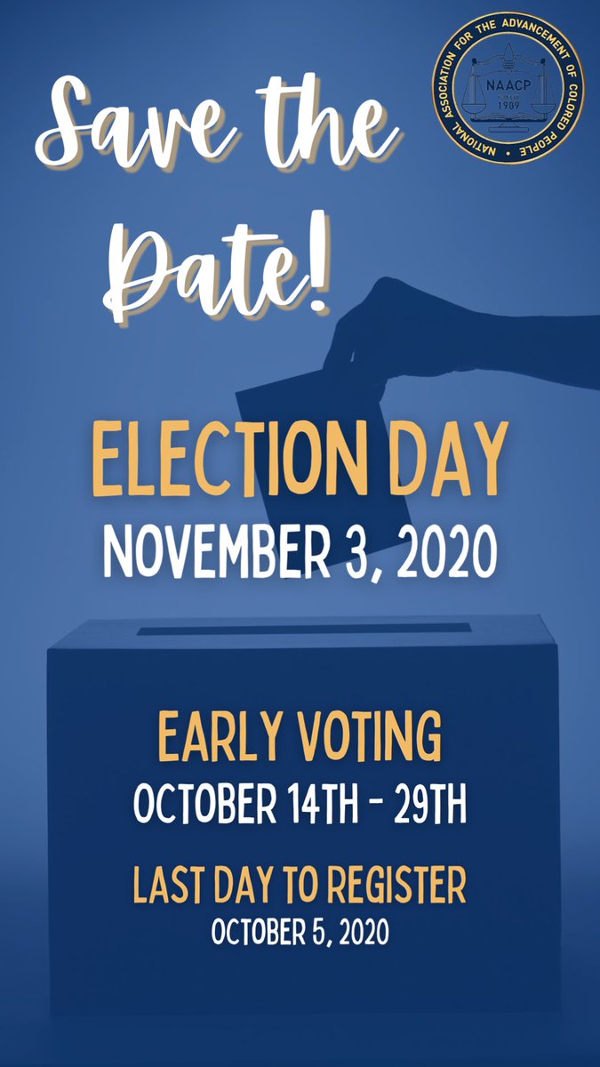 Save the Date!
#Vote #VoteEarly #RegisterToVote