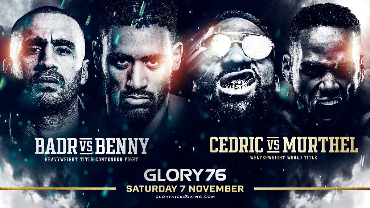 GLORY_WS's tweet photo. ๐จ ๐จ ๐จ
New GLORY 76 event - November 7, 2020
@Badr84hari vs. @AdegBenny
@Doumced vs. @MurthelG
Press release: https://t.co/ZXvxnsxy3i https://t.co/vrLVFS61Bf