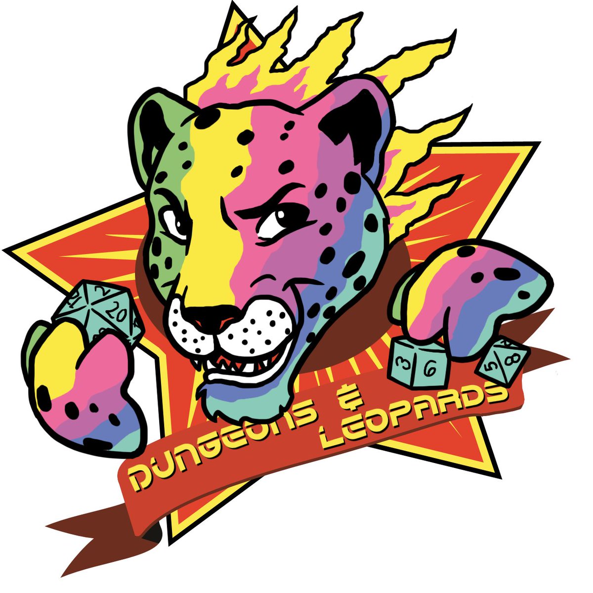 mellifluous_gel's tweet photo. Missing my #dungeonsandleopards fix, so decided to do a version of the #quantumleopard logo for the stream. @probablyautumn @jamesrosscomedy https://t.co/EAMVXOO3TT