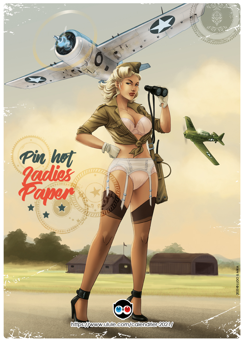 Calendrier pinup art aviation