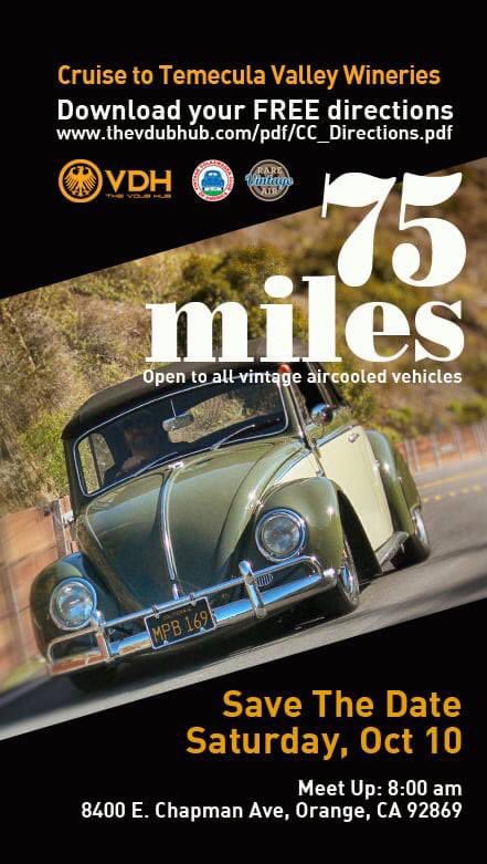 thevdubhub's tweet photo. RALLYE TEAM has organized an EPIC, 75 mile cruise from Orange County to the Temecula Valley wineries. 
Make sure to download the itinerary and driving directions
https://t.co/zrcluyQqhj https://t.co/lnD6ROd2OZ