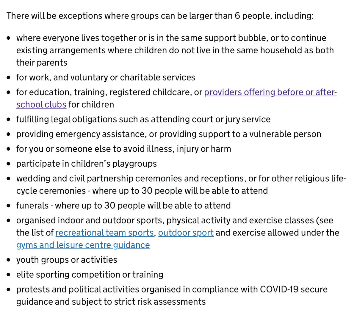 I'll do a brief run through - not detailed - as I need to go to bed. As I suggested a few days ago, it looks like for the first time the guidance and law are coming together, joining hands, one set of regulations to bind us all. So the list in the guidance below is about right /4