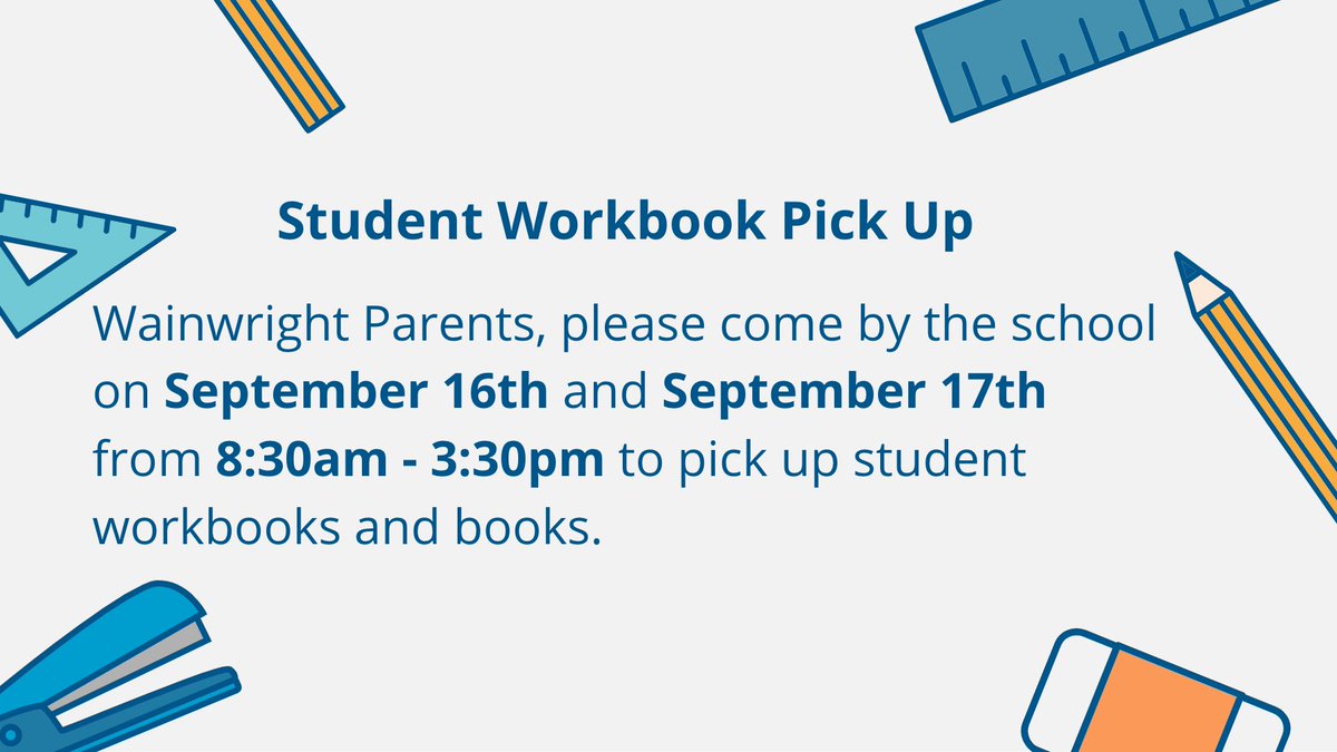 wainwrightelem's tweet photo. Student Workbooks - Libros de Trabajo para Estudiantes @rhutchin @tmoody1tds @wainwrightPTA https://t.co/q4NPsJzXkZ