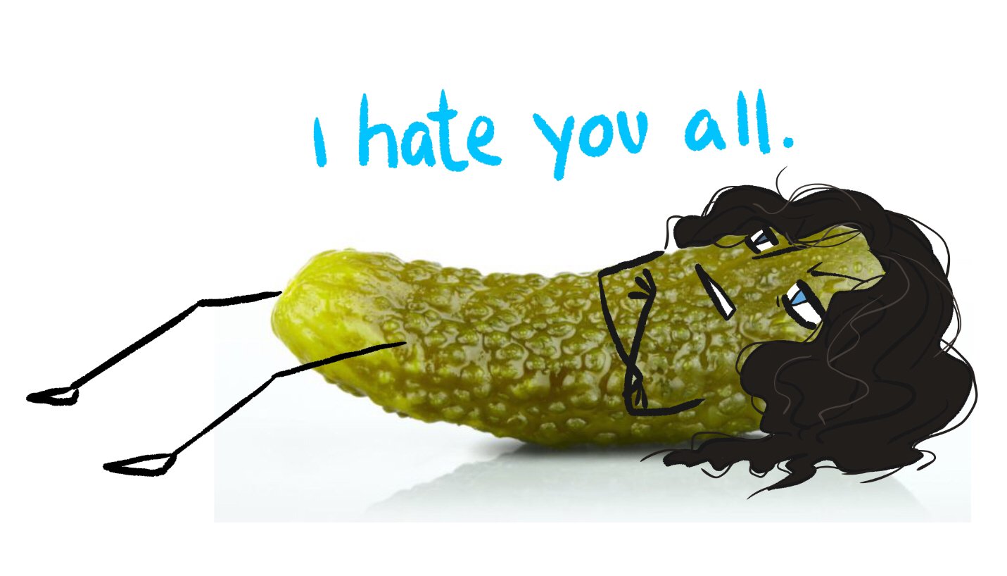 I remembered that I made this Pickle Snoot My Bf is a Pickle. 