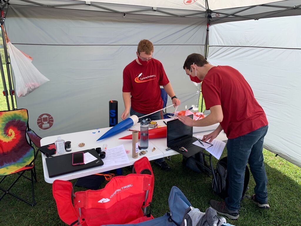CycloneRocketry's tweet photo. The subteams for the club have been assembled and have hit the ground running working on this year's rocket. 
Congratulations to Sam, Andrew, and Gunnar for their high powered rocketry launch this weekend down in Indianola. https://t.co/xILI9pAfJL