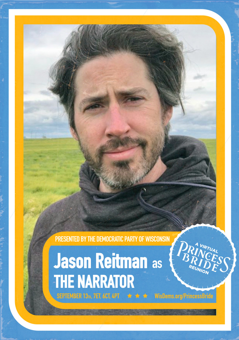 Narrating tonight's script read:  @JasonReitman, a great director, mega fan, and the force behind the recent star-studded home-movie remake on Quibi.