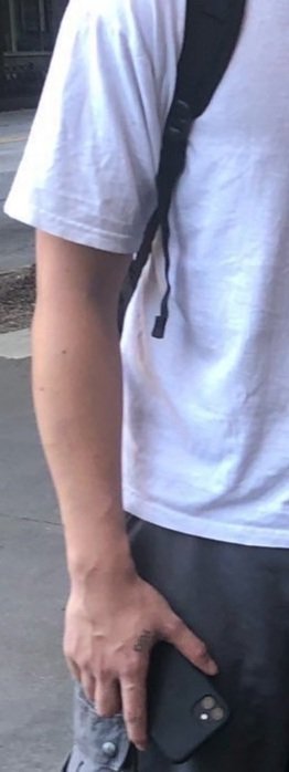 We are going to go on to his arms and specifically his left tattooed arm... and also... his swollness.