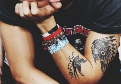 We are going to go on to his arms and specifically his left tattooed arm... and also... his swollness.