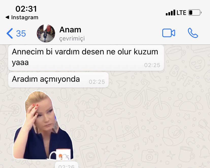 Sticker kullanımı desen var