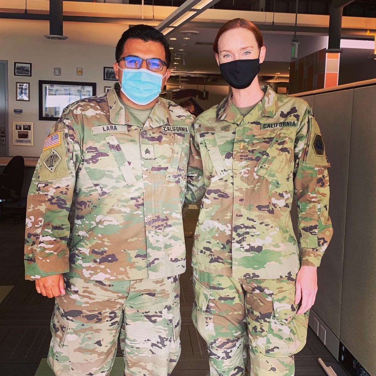 Jenn13Jenn13's tweet photo. Proud I’m now a 2nd Lieutenant in the CA State Guard (Army). Received my first salute from a friend of many years, Zak, who is also in my new unit! CSG has assisted during wildfires, at food banks, during protests &amp; natural disasters. Our motto is “Ready to Respond.” 🇺🇸🇺🇸🇺🇸 #csg https://t.co/iB8yPwE4RZ