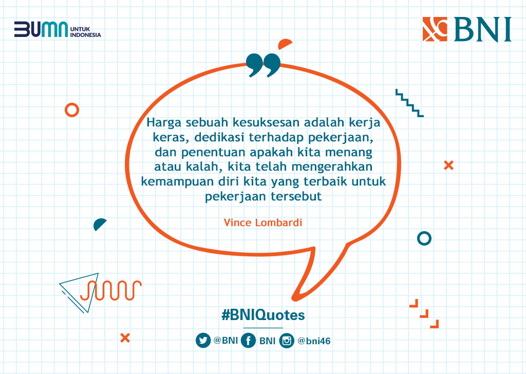 BNI's tweet photo. Selamat pagi, Tweeps! Selamat beraktivitas ya 🙂 #BNIQuotes https://t.co/4RaPWqvIdo
