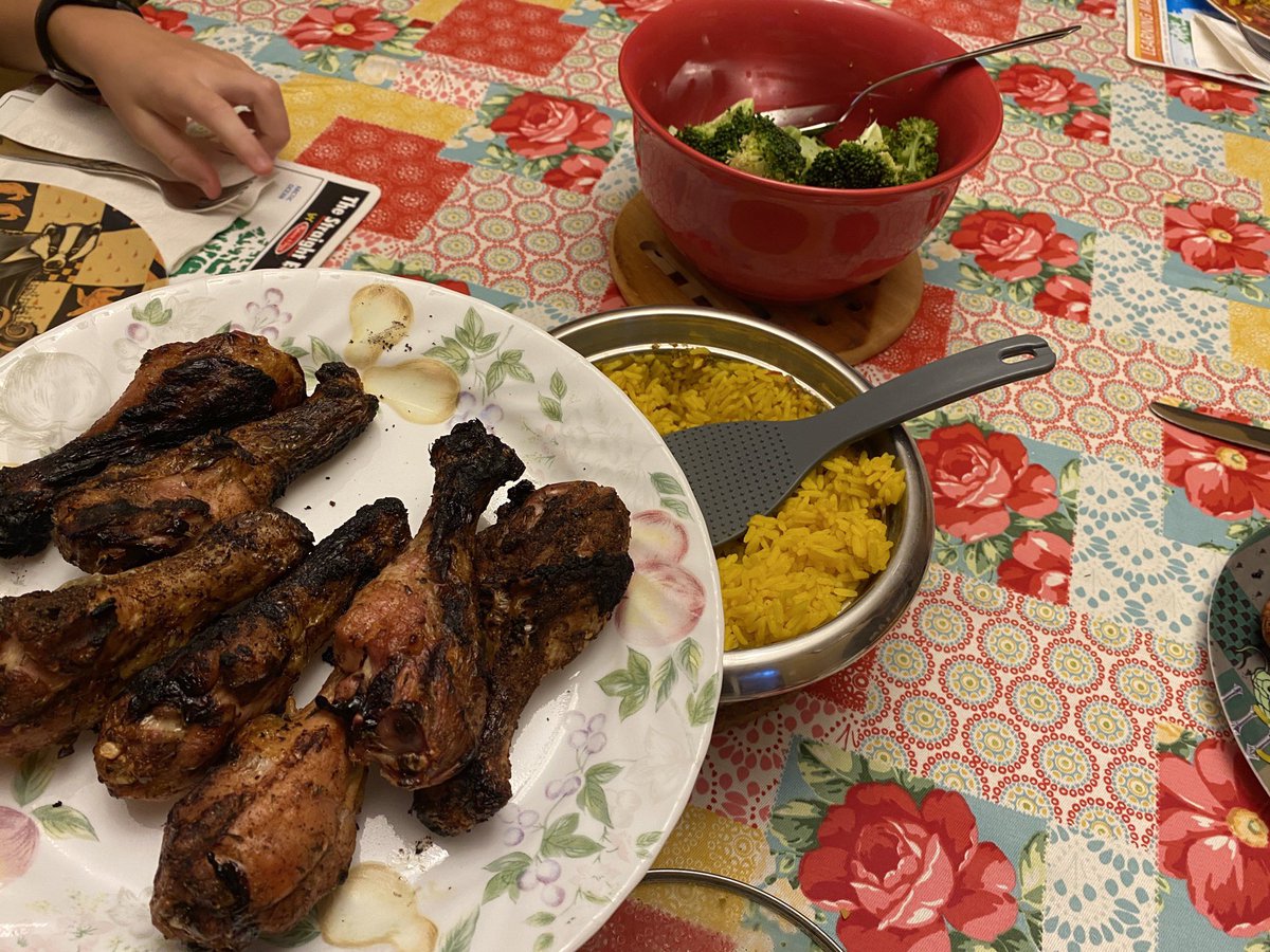 RobKDeStefano's tweet photo. Holding on to the last days of NY summer. Listening to 44/876 and enjoying Jamaican jerk chicken with yellow rice. @OfficialSting and @DiRealShaggy, link up anytime you’re in town! https://t.co/wR7gZzhLts