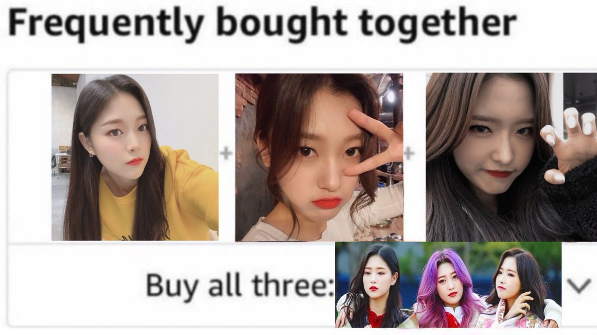 hyunhyethinker's tweet photo. #tripletline: frequently bought together https://t.co/PMXBC3fuRR