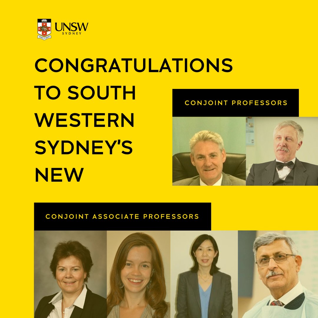 swsydUNSW's tweet photo. Congratulations to a number of our colleagues on their recent progression to Conjoint Professor: Craig Juergens and Friedbert Kohler; and Conjoint Associate Professor: Claudia Dobler, Danielle Ni Chroinin, Eng-Siew Koh and Ahmad Alrubaie #swsydunsw https://t.co/eyDk6iJW5W