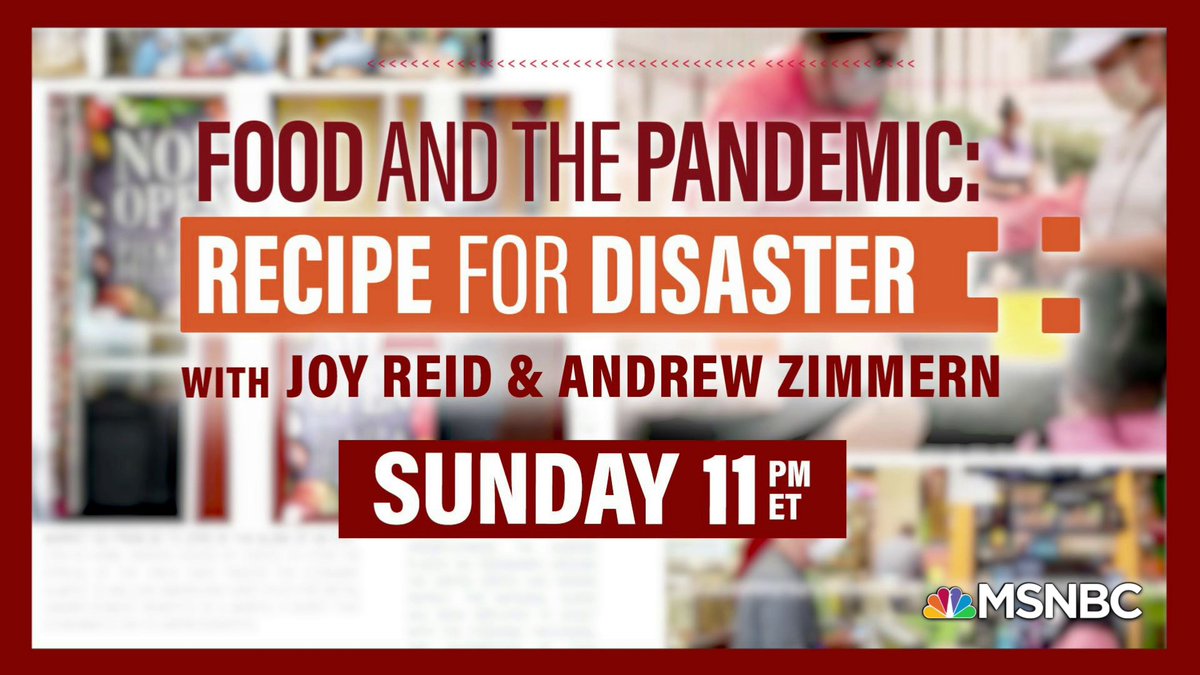 thereidout's tweet photo. Hey #Reiders: 

Tonight, @JoyAnnReid and @andrewzimmern host a special "Food and the Pandemic."

They'll explore the food related crises unfolding for Americans during the pandemic. 

Tune in. https://t.co/qP3tVGwBzB