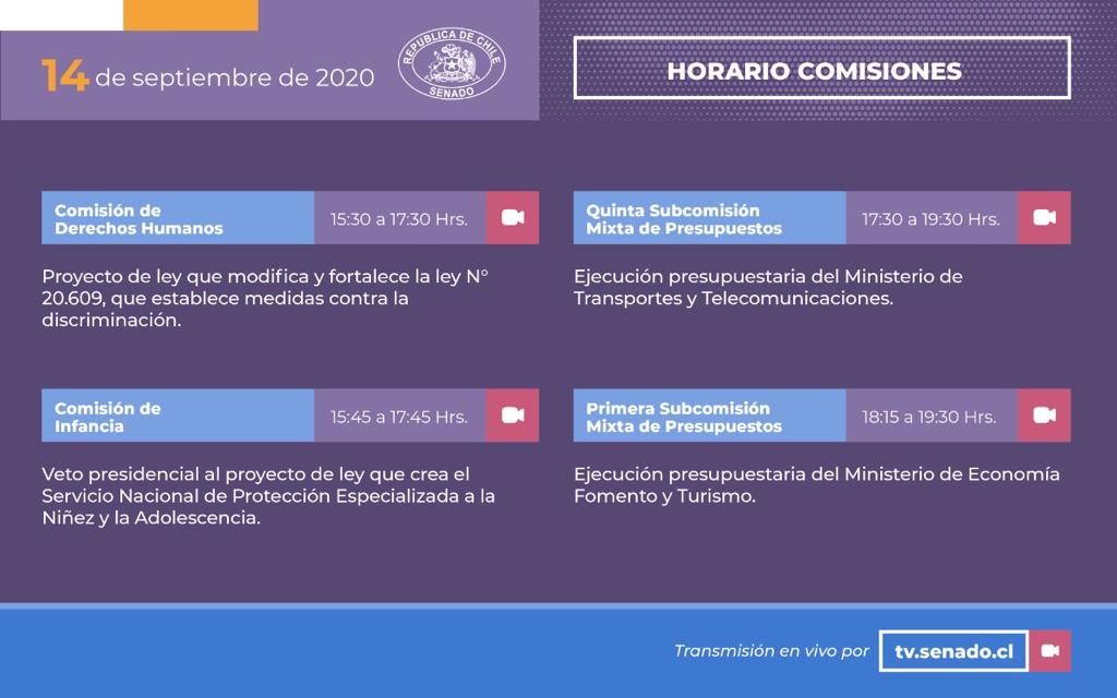 Senado_Chile's tweet photo. 🏛 Lunes Legislativo |

12 comisiones se han citado para el inicio de la semana en el Senado.

Aquí sus horarios y temas en tabla. https://t.co/lduJpqpfx8