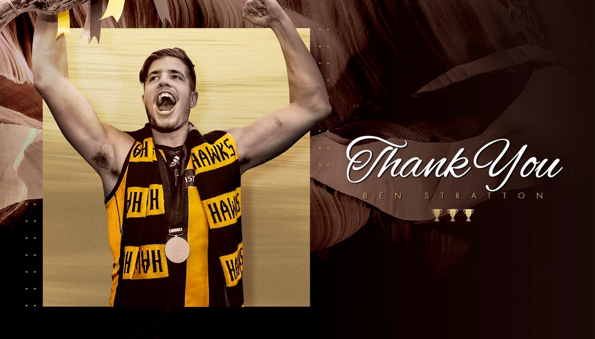 HawthornFC's tweet image. A truly wonderful career. 

Thanks for everything, Stratts. 💛 

Hawthorn, #always.

📝: bit.ly/Strattscallsti…