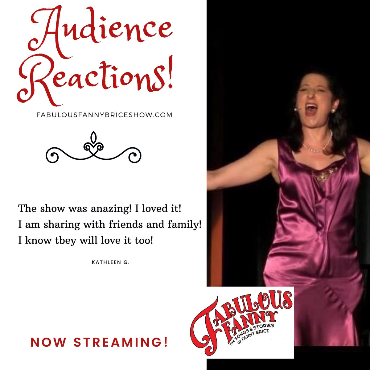 KimFayGreenberg's tweet photo. Thanks Kathleen for the amazing feedback and we can’t wait for your family and friends to watch the stream as well! Huzzah! More streaming info on our website. https://t.co/LgmrZ7Yo1j
#barbrastreisand #theatre #streamingmusicals https://t.co/bPbZDE0m5M