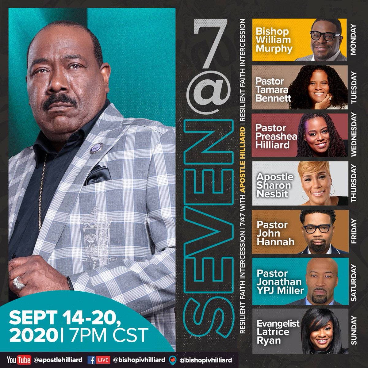BishopHilliard's tweet photo. This week is going to be power packed! ... I need you to make plans now to participate in this time of prayer and intercession. ๐๐ฟ๐๐ฟ๐๐ฟYou will be blessed! #TeamOutstanding #YouFollowMe?! https://t.co/4qnsFaHjd7