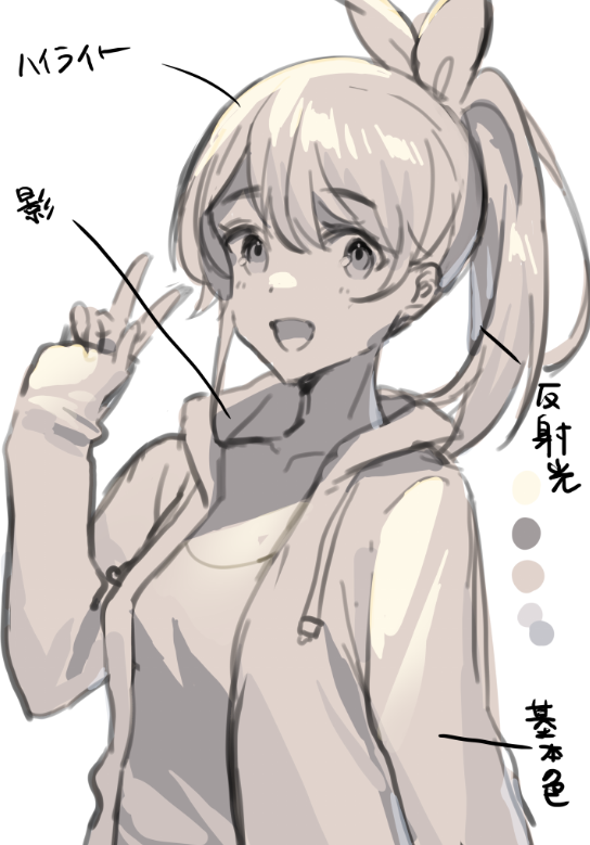 個人的にはこれさえ理解できてればそこそこ描けると思うという絵…
レイヤーで肌、髪って分けて作ってクリッピングして塗るのって楽だけど、影の落ち方がちぐはぐになりがち
グリザイユは全部に影を置くから影の練習するならモノクロにしてみると分かりやすいと思われる…