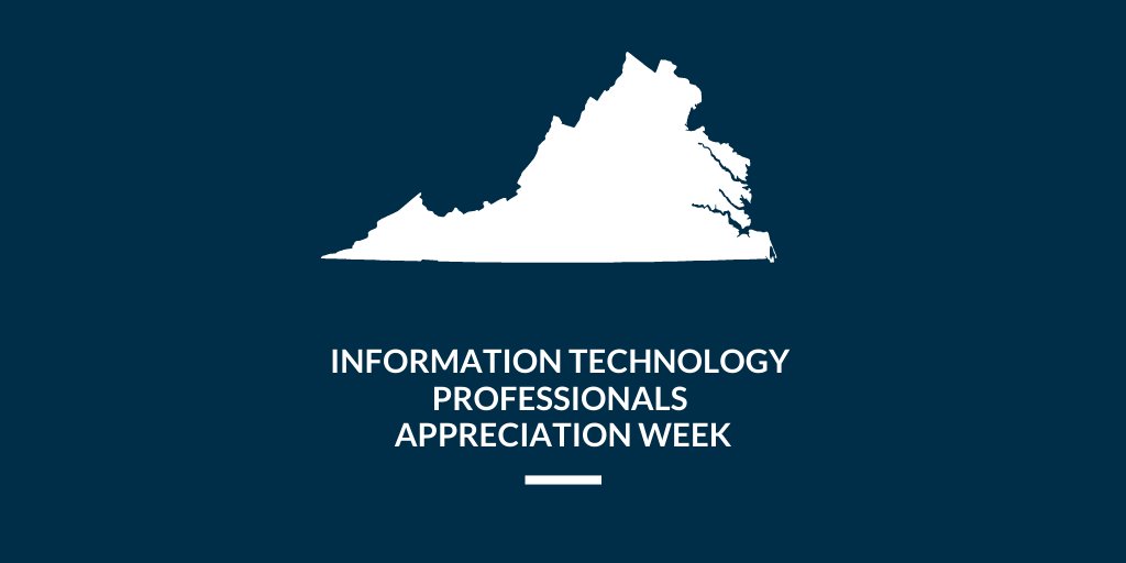 VITAagency's tweet photo. .@GovernorVA has proclaimed Sept. 14-18 Information Technology Professionals Appreciation Week in #Virginia! 

IT pros keep us connected, especially when many of us are physically apart. 

#thankanITpro #ITprosweekinVA
#VITAconnects @VA_Sec_Admin

https://t.co/5wU3JSEqm4 https://t.co/tx7NaaZCWJ
