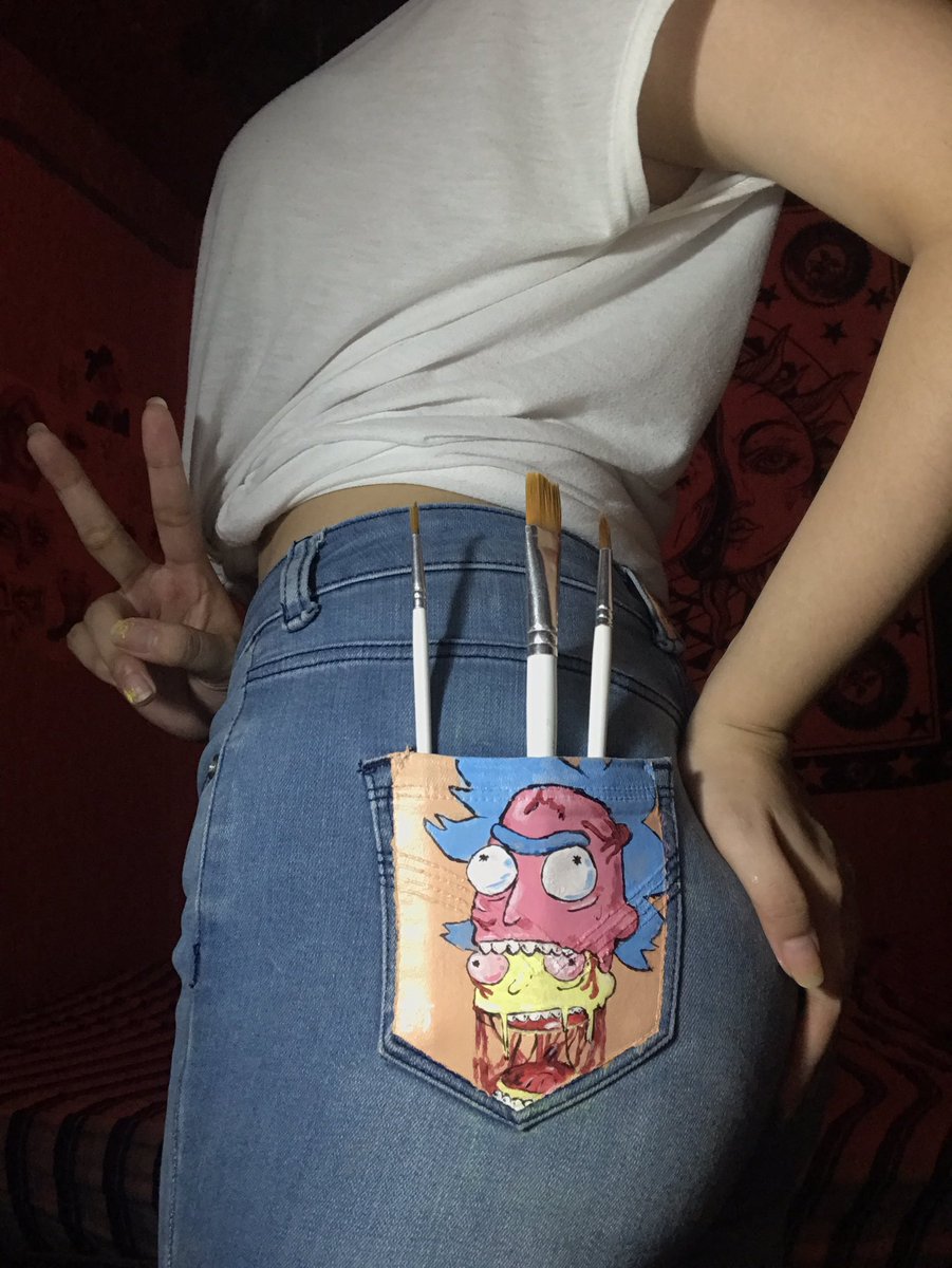 markl_noah's tweet photo. Hellooooo I made another denim art☺️❤️ hihi https://t.co/u57eRSYcDX