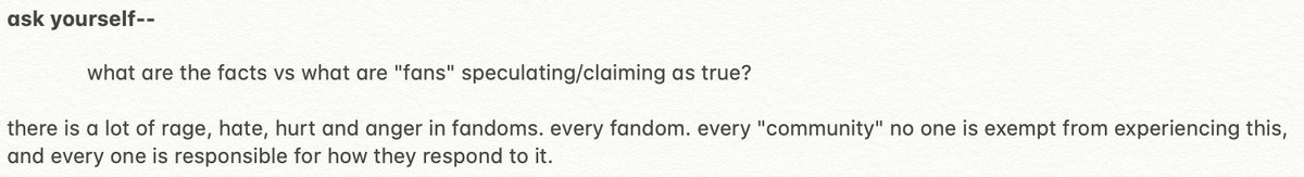 how to separate actual facts from speculationask yourself-- what are the facts vs what are "fans" speculating/claiming as true?