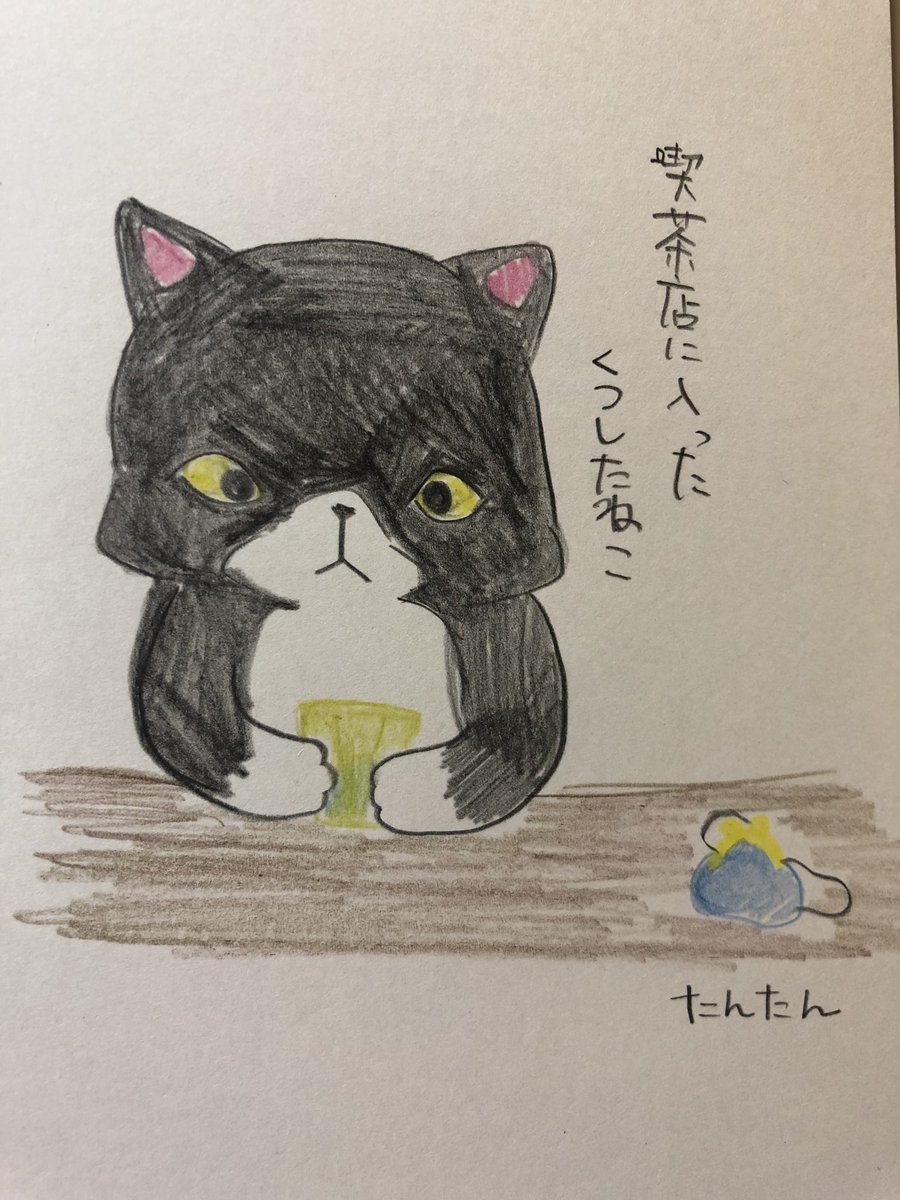 喫茶店に入ったくつしたねこ

#イラスト #猫
#色鉛筆 