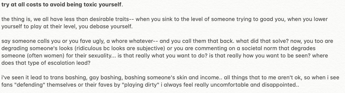 individual responsibility and culpabilitytry at all costs to avoid being toxic yourself. the thing is, we all have less than desirable traits-- when you sink to the level of someone trying to goad you, when you lower yourself to play at their level, you debase yourself.