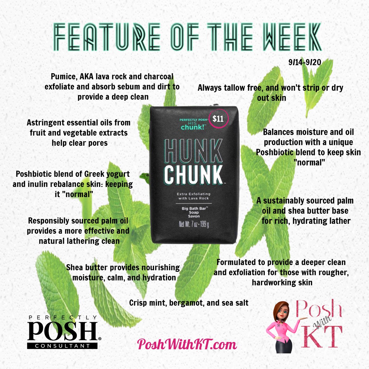 Pamper_With_KT's tweet photo. Dry skin? Scrub it in, why don’t you? Hunk Chunk™ Big Bath Bar helps you scrub, deep clean, and soothe your skin in the shower or tub. 
https://t.co/QDU66plu6x 
#perfectlyposh #poshwithkt #hunkchunk #lavarock #pumice #sheabutter #charcoal #palmoil #tallowfree #mint #bergamont https://t.co/GpLhtveLVY
