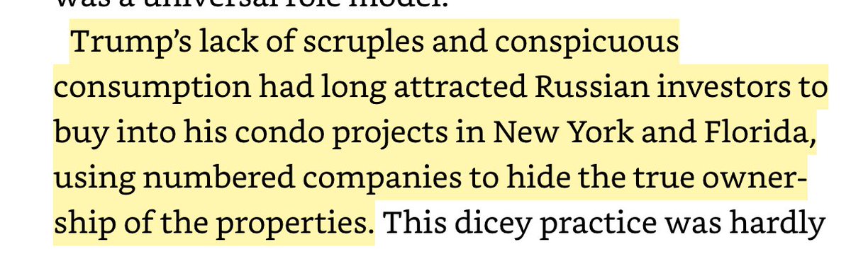 Money laundering simply means hiding the origins of properties.Reportedly, what Trump did when he sold real estate to Russian oligarchs was fail to inquire into the orgins of the money. This (if true) would be known to the people who handled the sales transaction.2/